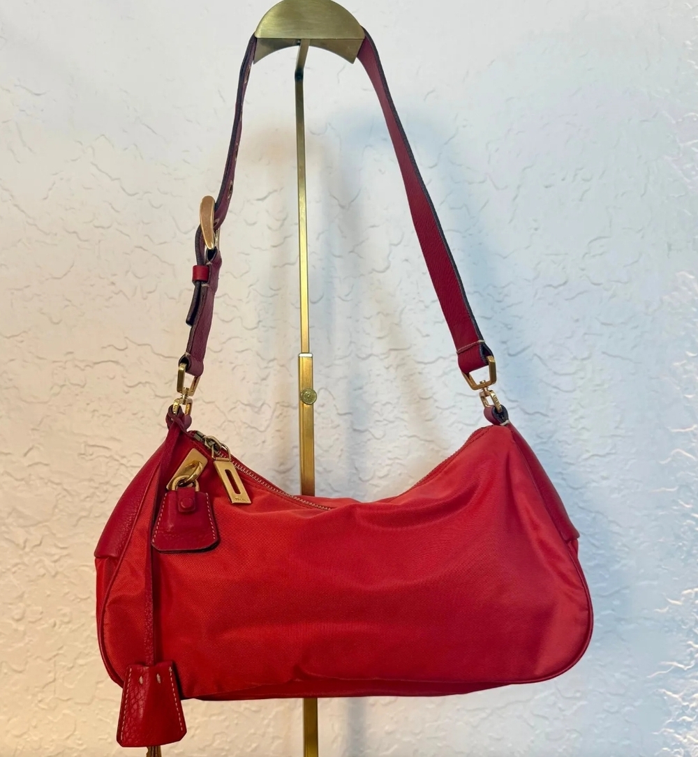 PRADA Red Tessuto Handbag